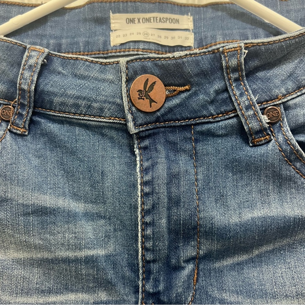 One Teaspoon | Desperados Americano Low Rise Skinny Jeans Denim sz 26 - Picture 10 of 10